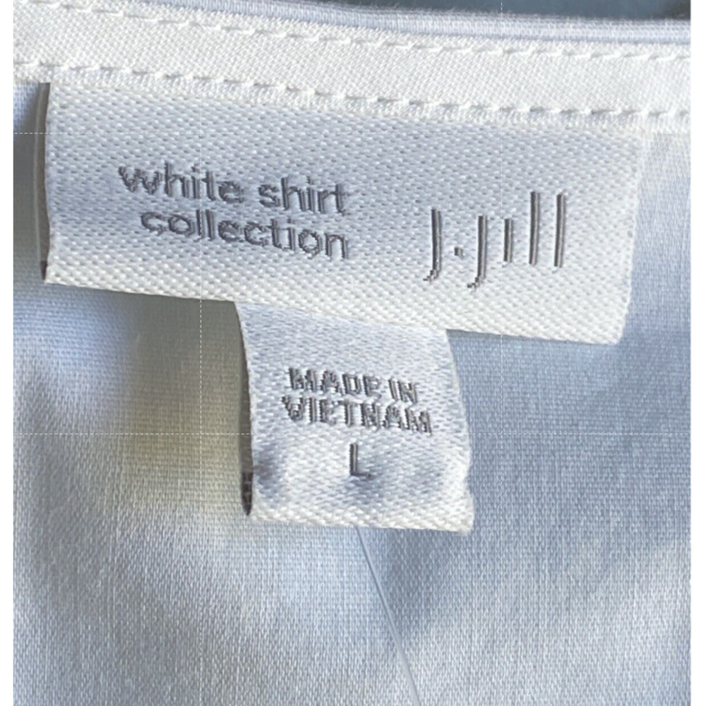 J Jill White Shirt Collection Womens L Stretch Tunic Blouse NWT $79 - Picture 3 of 10